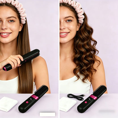 Cordless Hair Straightening Brush Family with 2000mAh or 3600mAh Labels and Four Accessory Set Options