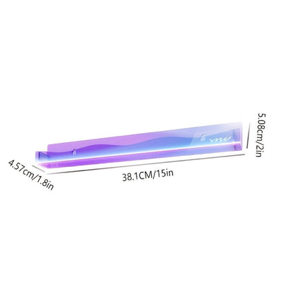 Iridescent Acrylic Wall Display Shelves in Two- or Four-Piece Sets with Pink and Multicolor Options