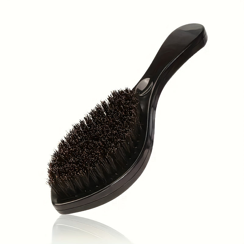 Wave Styling Brush with Curved Handle in Single-Brush or Five-Piece Hair Grooming Set Options