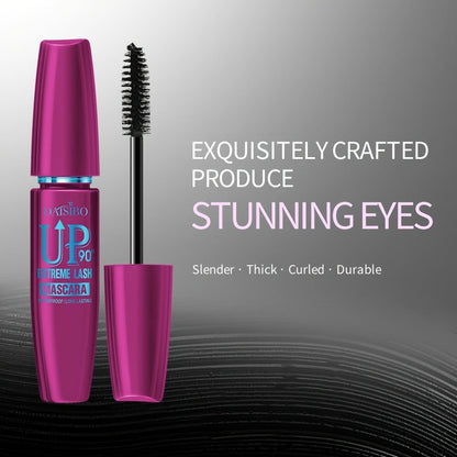 Black Mascara Four-Piece Set with Turquoise, Blue, Black and Magenta Tubes and Straight Bristle Wands