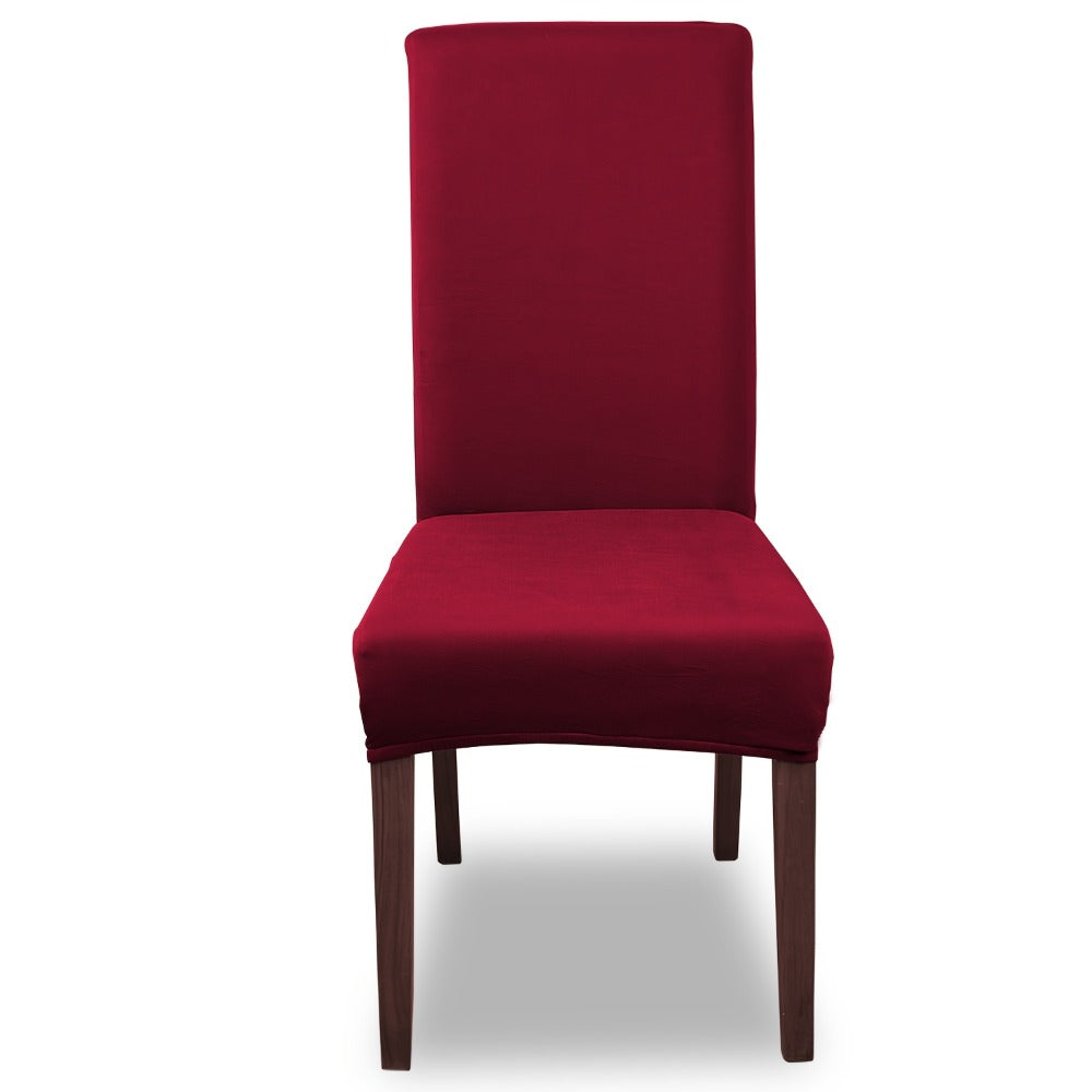 Chair Cover Set of 4 or 6 Stretch Milk-Fiber Dining Slipcovers in Eight Available Color Choices