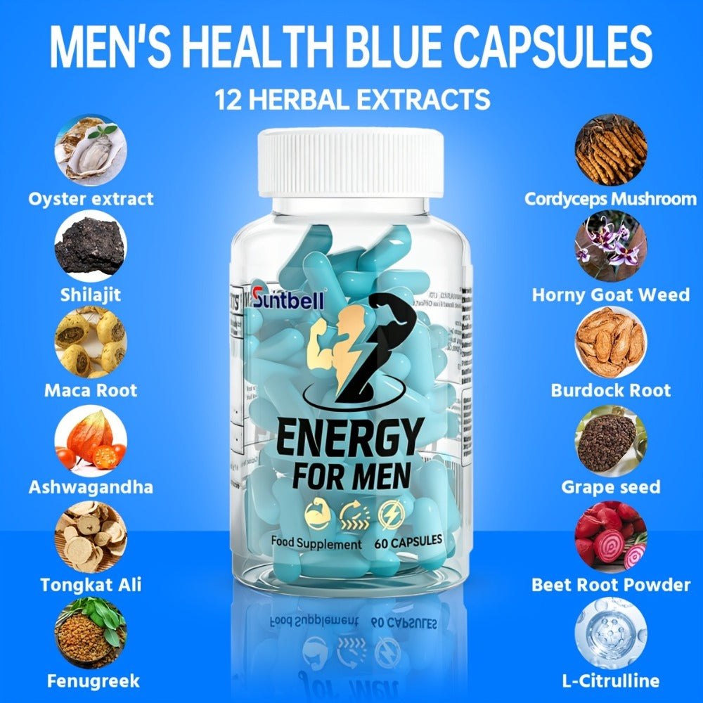 Dietary Supplement Men’s Capsules with Horny Goat Weed, Tongkat Ali, Maca and L-Citrulline, 60 Count