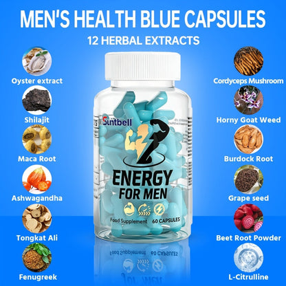 Dietary Supplement Men’s Capsules with Horny Goat Weed, Tongkat Ali, Maca and L-Citrulline, 60 Count