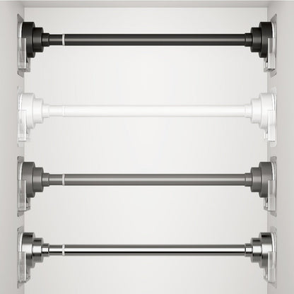 Tension Rod Stainless Steel No Drill - Adjustable Curtain Rod for Wardrobe Bathroom Bedroom, Clothes Drying Rod, Multiple Sizes & Colors