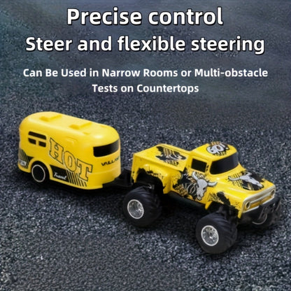 Remote Control Car, 1:64 Scale Die-Cast Monster Truck with 2.4GHz Control, LED Headlights and Five Color Options
