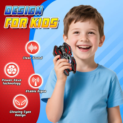 Spider Walkie Talkies for Kids – Long Range Outdoor Toy for Boys & Girls Ages 3-8, Camping Hiking Adventure Gift, 1-Pack & 2-Pack, Red Black & Pink