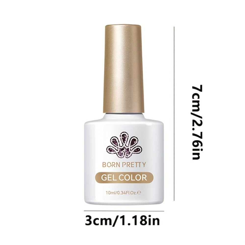 Gel Nail Polish BORN PRETTY MY269 Imperial Green 10ml Magnetic Cat Eye Shimmer in a White Bottle