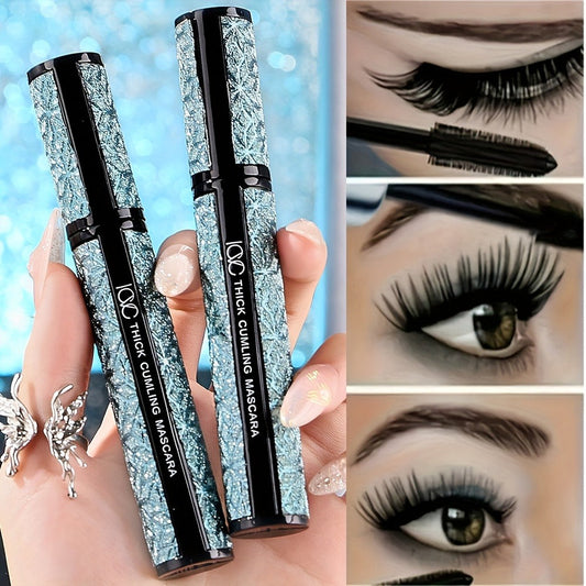 4D Fiber Mascara 3-Pack Volumizing Thickening Lengthening Curling Waterproof Long-Lasting Black Mascara Set – Dramatic Lash Depth Volume & Lift for Daily Wear & Special Occasions