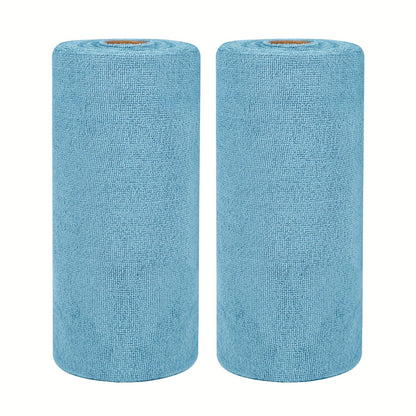 Microfiber Cleaning Cloths 100 Pack Reusable Washable Tear-Away Towel Roll 12x12 – Absorbent Rags & Dishcloths for Kitchen, Bathroom, House & Car Detailing