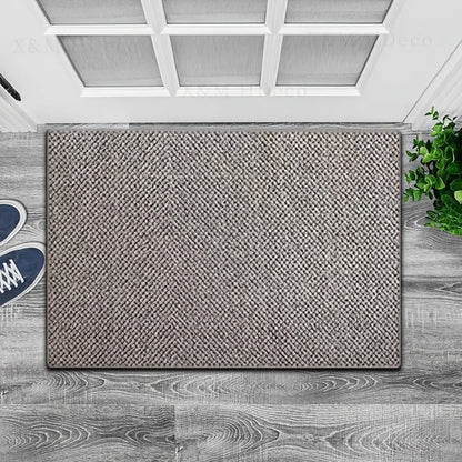 Imitation Sisal Bath Mat and Entryway Rug, 31.5 x 47.24 Inches in Dark Gray or Brown Woven Styles