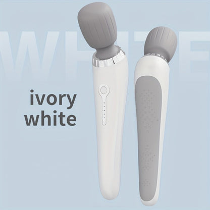 5-Speed USB Rechargeable Handheld Electric Massager Wand — Full Body Vibration Massage for Neck Back Shoulders Legs Waist Foot, Portable Cordless Relaxation Tool Gift for Women Men Athletes Seniors