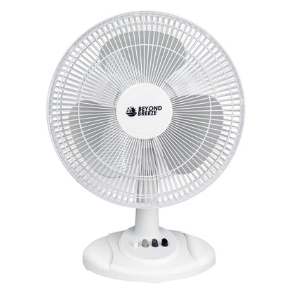 Oscillating Table Fan 12 Inch Quiet 3-Speed Adjustable Tilt with Safety Grill for Home Office Bedroom Dorm Desktop Personal Cooling Fan