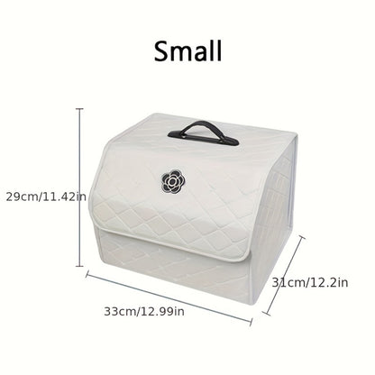 Foldable Car Trunk Storage Box – Large Capacity Collapsible Cargo Organizer for Car Interior, SUV & Trunk | Black & White, Small & Large