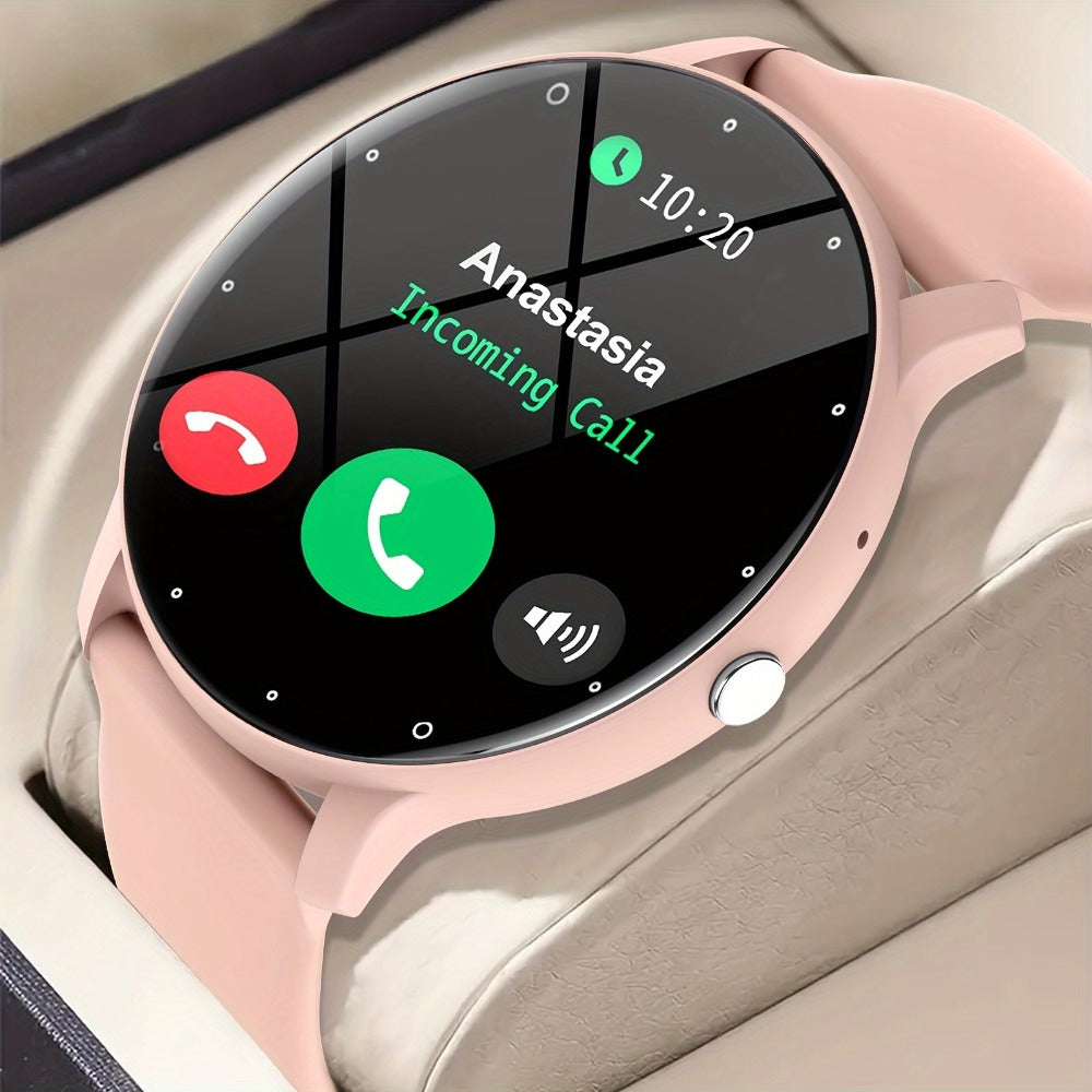 Smart Watch Round Display with Wireless Charging, 230mAh Battery, Music Control and Three Color Options