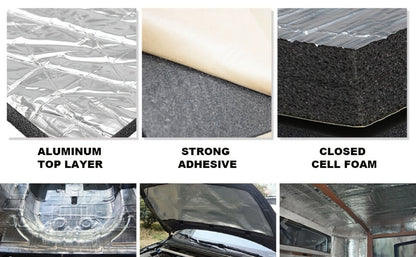 Sound Deadening Mat 60"x40" 275Mil 7mm Self-Adhesive Thermal Insulation – Car Sound Deadener for Hood Door Trunk Floor Firewall Truck Van RV