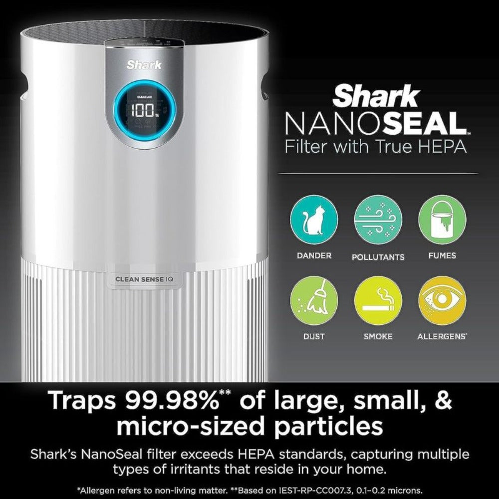 Air Purifier Shark R-UA205 with NANOSEAL HEPA, 1350 Sq Ft Source Value, Four Speeds and PM1 PM2.5 PM10 Sensor