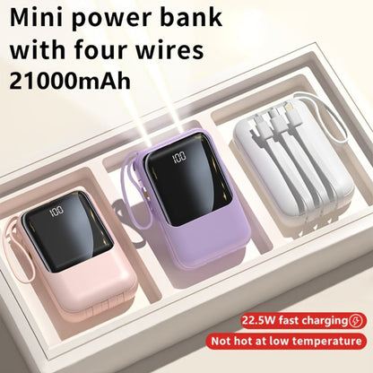 21000mAh Mini Power Bank 22.5W Fast Charging Ultra-Thin LED Display Compact External Battery Pack for iPhone Android Samsung – Slim Portable Charger Holiday Gift