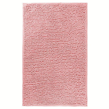 Chenille Bath Rug Extra Thick Soft Absorbent Non-Slip Bathroom Mat Machine Washable, Multiple Sizes & Colors