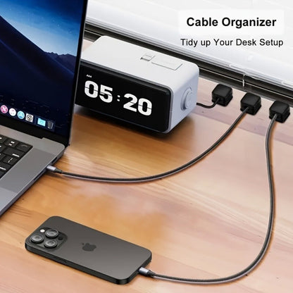 Silicone Cable Clips Self-Adhesive 16 Pcs – Reusable Cable Organizer & Wire Management for Desk, Car & Office, Universal Data Cable Holder, High-Elasticity Wear-Resistant, for Tech Geeks & Students (Black)