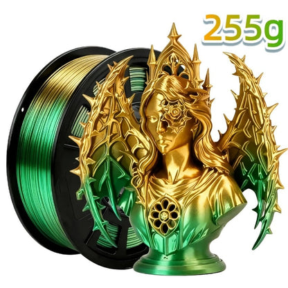 Dual Color Two-Tone PLA Filament 1.75mm 250g 9 Color Options High Precision ±0.02mm Vacuum Packed Gradient Effect Beginner Friendly Wide FDM Compatibility