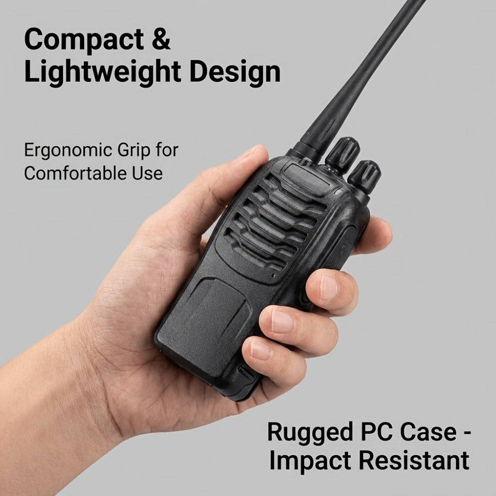 Baofeng UHF Walkie Talkies 16CH 5W – 2/4/6/8/10/12 Pack Two-Way Radios, USB Rechargeable 1500mAh Battery, LCD Display, Hi-Fi Sound, for Outdoor Sports, Hiking, Camping & Emergency Communication