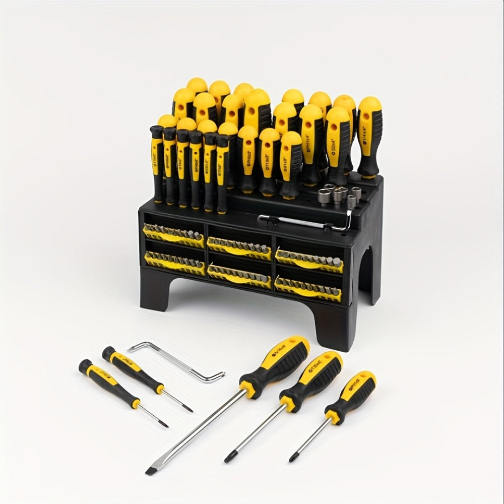Screwdriver and Bit Organizer Set with 100-, 118- or 126-Piece Color-Coded Rack Configurations