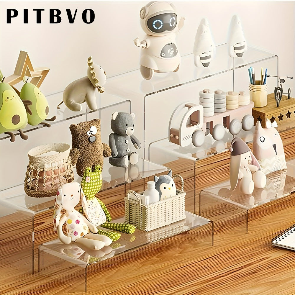 Acrylic Display Risers Clear Transparent Stands for Funko Pop Figures, Cupcakes, Jewelry, Perfume Bottles – Multi-Size Display Shelf Organizer for Home, Store & Craft Show – 10 or 20 Piece Set Large Size