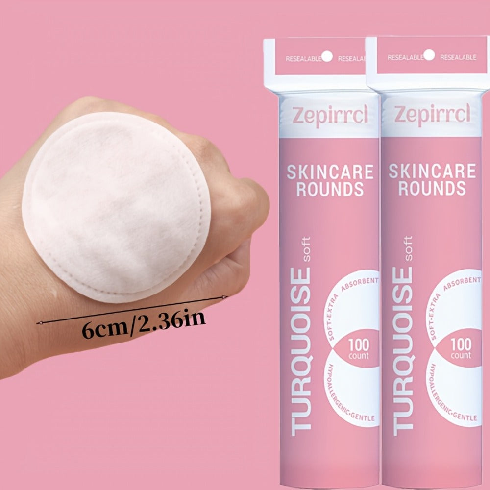 Cotton Rounds Makeup Remover Pads 600pcs — Soft Lint-Free Disposable Facial Cleansing Pads for All Skin Types, Toner Application, Eye & Nail Polish Removal, 6 Packs x 100 Count