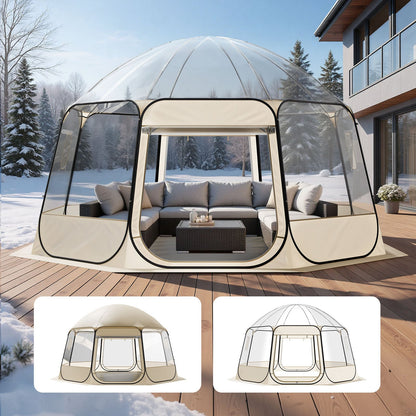 Pop Up Bubble Tent Clear Dome Tent 540° Panoramic Outdoor Shelter for Garden, Patio and Yard Use