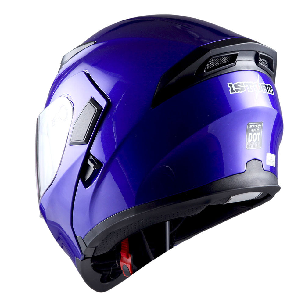 Motorcycle Modular Full Face Helmet Flip Up Dual Visor Inner Smoked Shield Lightweight Aerodynamic Thermoplastic Shell Removable Washable Interior for Men Women, Multiple Colors S M L XL