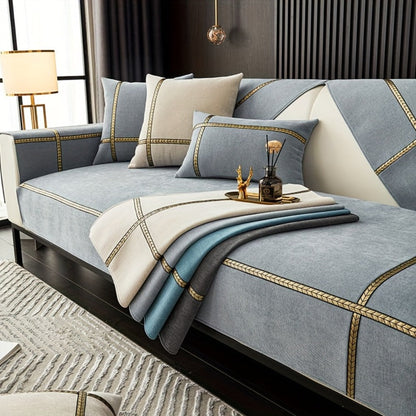 Sofa Cover 350 GSM Chenille Knit Panels for Single Seat, Armrest and 2, 3 or 4-Seater Sofa Sections
