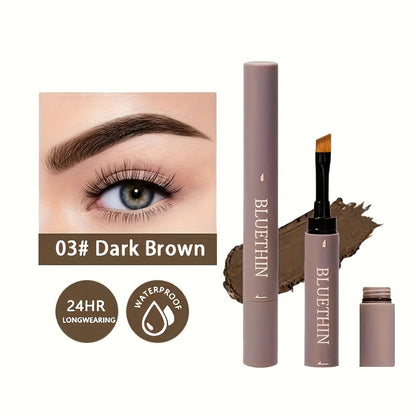 Waterproof Eyebrow Pencil Double-Ended Micro Precision Tip - Smudge-Proof Brow Definer, for Makeup, Travel and Everyday Vanity Use