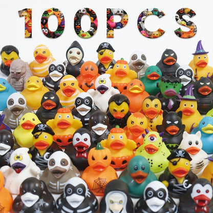 Halloween Novelty Duck Assortments in 20-Piece or 100-Piece Checkout Packs with Mixed Character Designs
