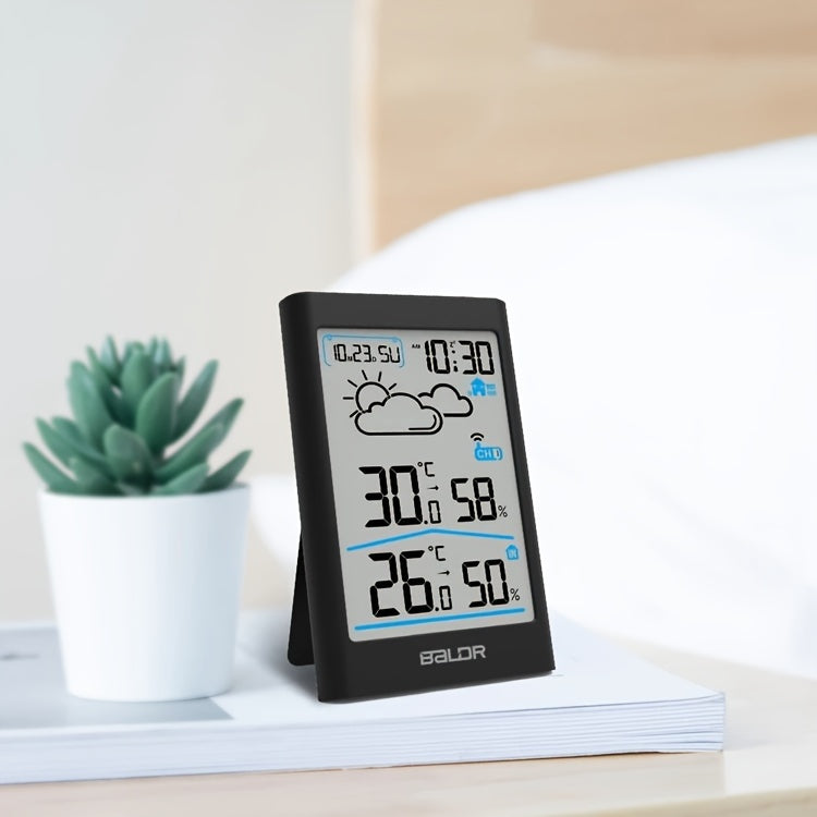 Wireless Home Weather Station with Indoor Outdoor Temperature, Humidity, Forecast and Alarm Clock