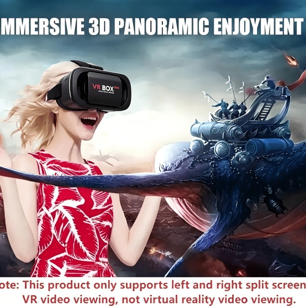 VR Headset & Retro Handheld Game Console Set, Mini 3D HD Virtual Reality Glasses with Portable Game Console