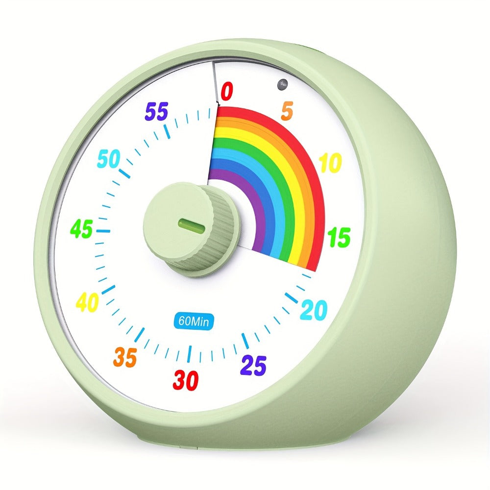 Visual Countdown Timer 60 Minute – Silent Operation Time Management Clock for Classroom, Office, Kitchen & Desktop, Multiple Colors Available