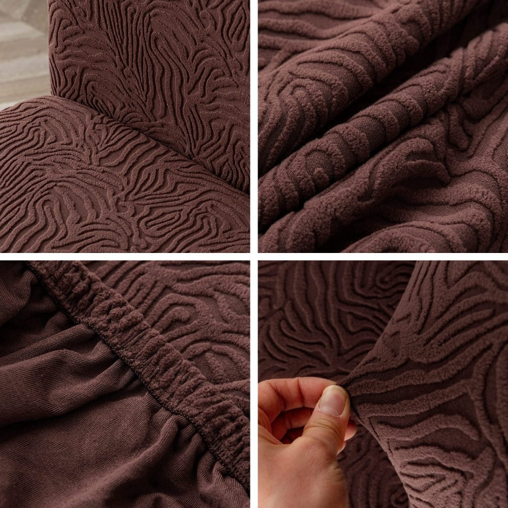 Chair Cover Set of 4 or 6 Stretch Jacquard Dining Slipcovers in Eight Available Color Choices