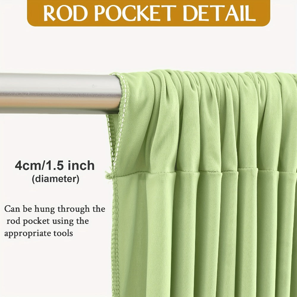 Backdrop Curtains 4 Pack 59x118 Inch – Wrinkle-Resistant Non-Transparent Party Decoration Fabric with Pole Pocket, Machine Washable & Reusable for Wedding, Birthday, Christening, Graduation & Holiday Events