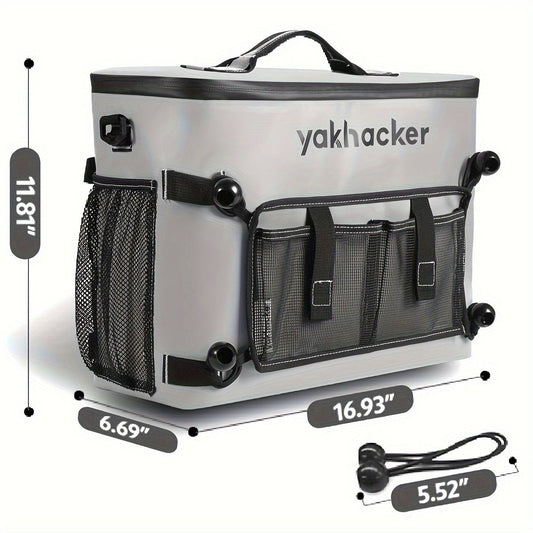 Kayak Cooler Bag with Lawn-Chair Style Seat Back – Insulated Portable Ice Chest for Kayaking, Boating, Beach, Camping & Travel, Adjustable Shoulder Strap, Keeps Drinks & Snacks Cold All Day