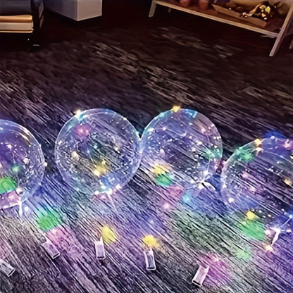 LED Light Up Bobo Balloons with LED String Lights 20pcs Party Decoration Kit – Birthday Wedding Christmas Easter Graduation Decor