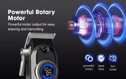 Cordless Hair Clipper Set - LQT Blue Rechargeable Professional Hair Clipper with Foil Trimmer & Precision Blade, 1/2/3pcs Options, Limited Edition Combs, for Home & Salon Use, Holiday Christmas Gift