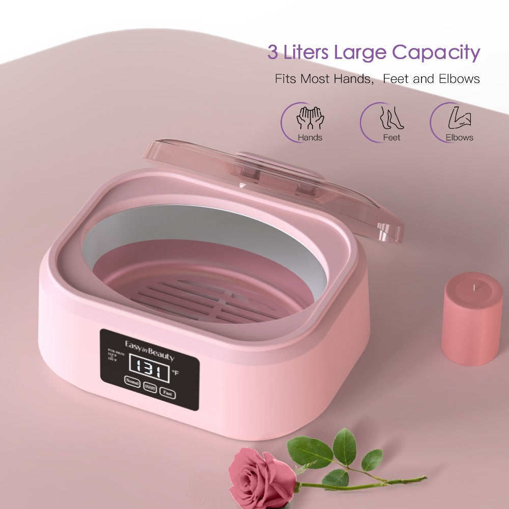Paraffin Wax Warmer Kit 3000ml Touchscreen for Hands & Feet – Includes 6 Packs Refill Wax, Hot Wax Spa Bath for Arthritis Pain Relief & Deep Skin Moisturizing, Home Salon Use Purple Pink White Green Black