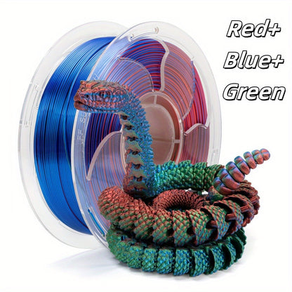 Ender 3 5 Neo PLA Filament 1.75mm 1kg 2.2LB High Gloss Low Warping – Black White Dual Tri Rainbow Multicolor Shiny Finish Smooth Extrusion for Creality & FDM 3D Printers