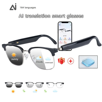 Smart Glasses 160-Language Translation Eyewear with Open-Ear Audio and 19 Photochromic Frame Options