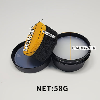 Colorless Leather Care Wax Kit with Applicator Sponge for Shoes, Bags, Jackets, Furniture and Faux Leather