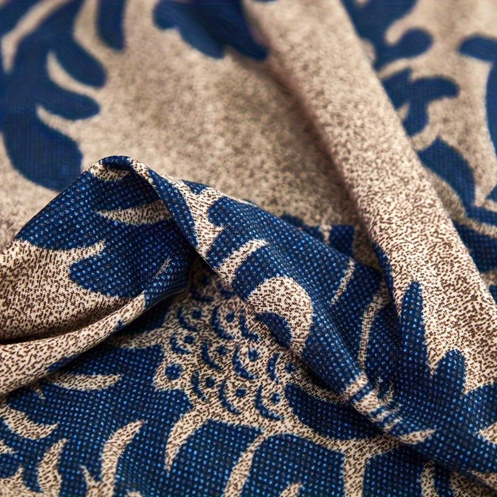 Sofa Slipcover, Dark Blue Stretch Cover with Ruffle Skirt, Fixed Rod and One-to-Four-Seat Options