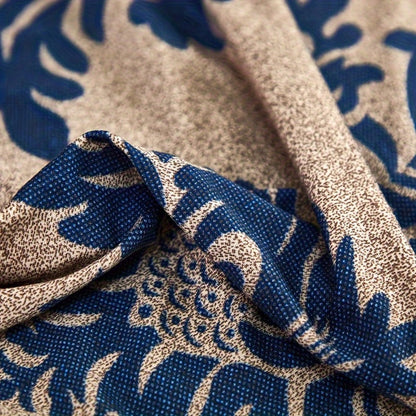 Sofa Slipcover, Dark Blue Stretch Cover with Ruffle Skirt, Fixed Rod and One-to-Four-Seat Options