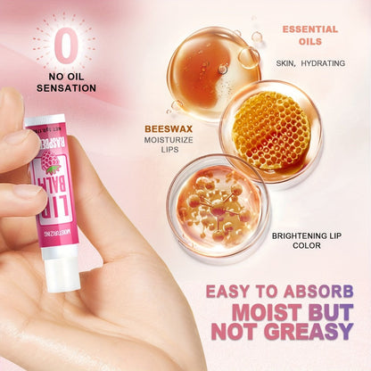 Lip Balm 36-Piece Tinted Gift Set with 12 Flavors, Jojoba Oil Formula and Colorful Tube Packaging
