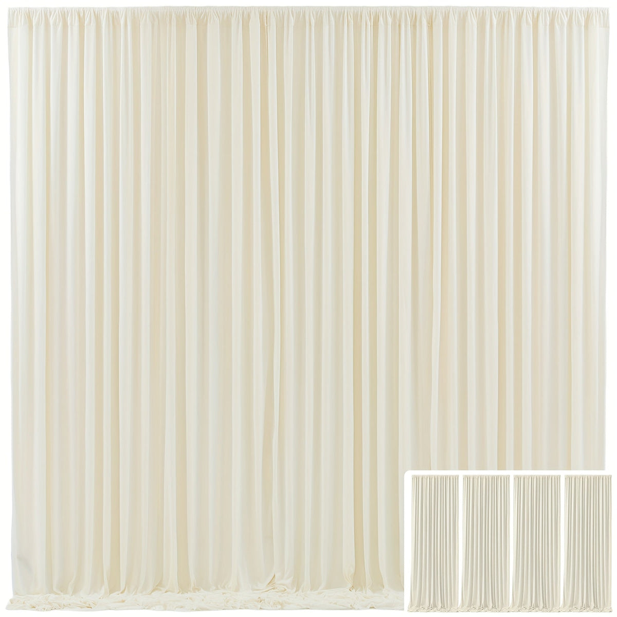 Elegant Fabric Backdrop Curtains 4pcs with Poles 59x85in Non-Transparent Wrinkle-Free Party Photo for an Everyday Personal Care Routine