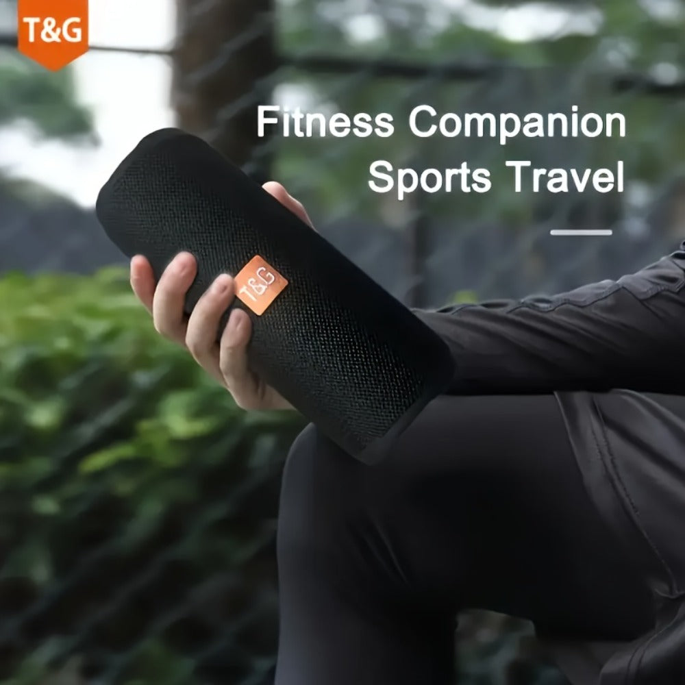 TG365 Portable Bluetooth Speaker with LED Light – TWS Stereo, Built-In Mic, FM Radio, TF Card, USB, AUX, Hands-Free Calling, Shock-Resistant Outdoor Wireless Speaker Gift